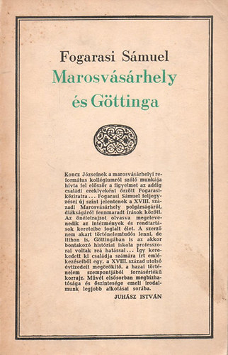 Fogarasi Smuel - Marosvsrhely s Gttinga