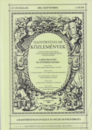 Hadtrtnelmi kzlemnyek 117.vf./3.szm  2004.szeptember