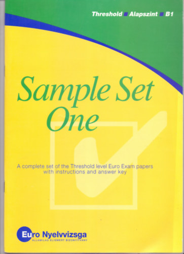 Sample Set One - Threshold - Level B1-Alapszint (Euro Nyelvvizsga)
