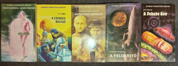 C. S. Lewis, Vlagyimir Szavcsenko, Kaszs Istvn Kasztovszky Bla, Apti Mikls Massimo Bontempelli - (5db) Kozmosz Fantasztikus Knyvek knyvcsomag: Kaland a panziban / A csendes bolyg / Monomah sapkja / Ktszemlyes vilg - A feldert / A fekete gn