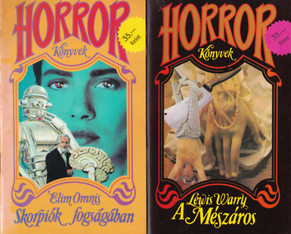 Elim Omnis Lewis Warry - 2 db a Horror könyvek sorozatból: A Mészáros + Skorpiók fogságában