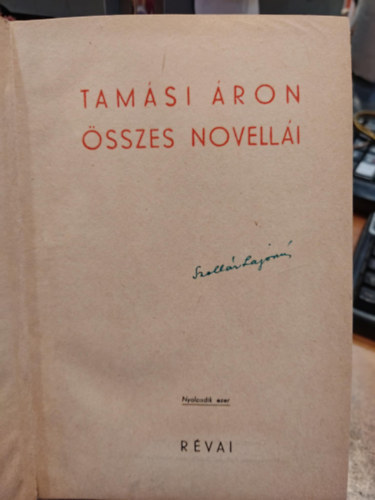 Tamsi ron - Tamsi ron sszes novelli