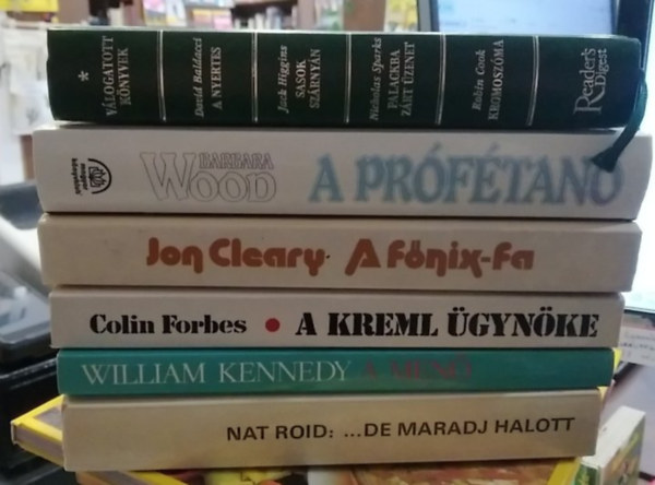 Jack Higgins, Nicholas Sparks, Robin Cook David Baldacci - 6 db-os KÖNYVMENTŐ AJÁNLAT, krimi: A nyertes/Sasok szárnyán/Palackba zárt üzenet/Kromoszóma+ A prófétanő+ A Főnix-fa+ A Kreml ügynöke+ A menő+ ...de maradj halott