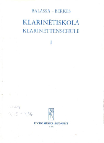 Berkes Tam�s Balassa Zolt�n - Klarin�tiskola I.