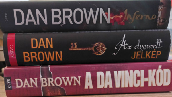 Dan Brown - Az elveszett jelkp + A Da Vinci - kd + Inferno (3db)