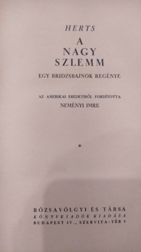 Herts - A nagy szlemm