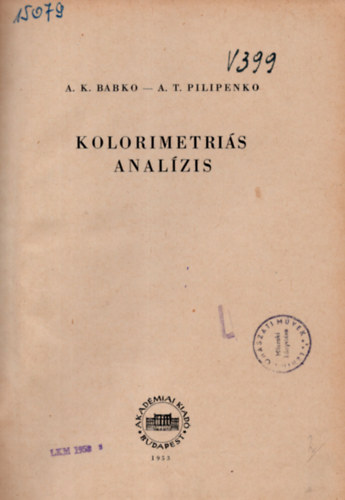A.K.-Pilipenko, A.T. Babko - Kolorimetris analzis