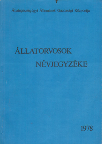 llatorvosok nvjegyzke 1978