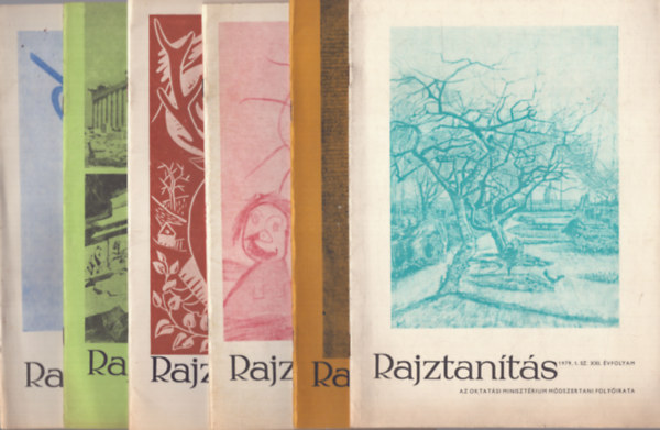 Aradi Jen szerk. - Rajztants - Az Oktatsi Minisztrium mdszertani folyirata - XXI.vf. 1979/1-6.szm teljes vfolyam