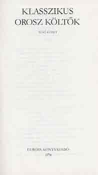 Klasszikus orosz k�lt�k