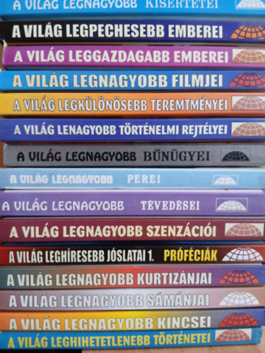 24 db A vilg legnagyobb sorozatbl (Titkai, Szex gyilkosai, Filmjei, Trtnelem rejtlyei, Perei, Bngyei, Perei, Tvedsei, Szenzcii, Kurtiznjai, Smnjai, stb...)