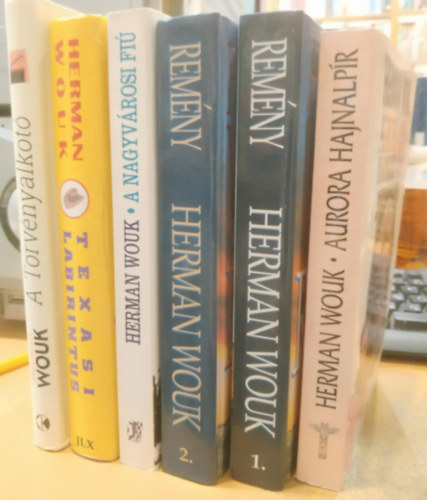 Herman Wouk - 6 db Herman Wouk: A t�rv�nyalkot�; Texasi labirintus; A nagyv�rosi fi�; Aurora hajnalp�r; Rem�ny 1-2. (I-II.)