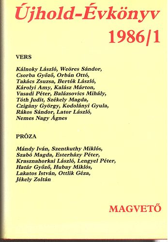 Magvet Knyvkiad - jhold-vknyv 1986/1 (vers/prza)