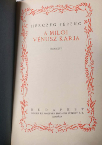 Herczeg Ferenc - A mil�i v�nusz karja
