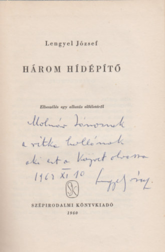Lengyel J�zsef - H�rom h�d�p�t�
