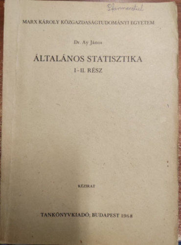 D. Ady Jnos - ltalnos statisztika I-II.