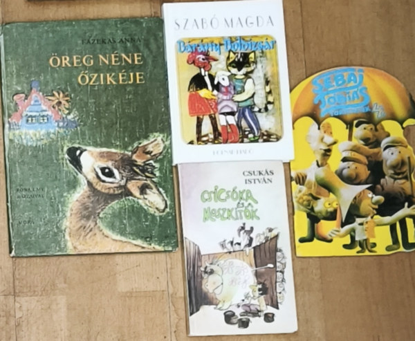 Csukás István, Szabó Magda Fazekas Anna - 4db kalsszikus magyar mesekönyv - Sebaj Tóbiás történetek 4., Csicsóka és a moszkitók, Bárány Boldizsár, Öreg néne őzikéje