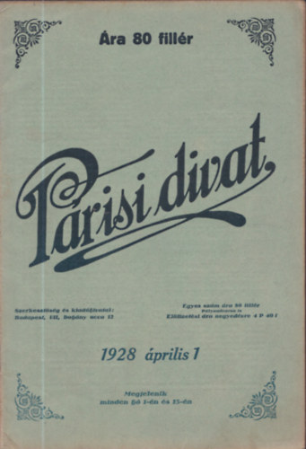 P�risi Divat XXIII. �vfolyam 1925, �prilis 1., 13. sz�m