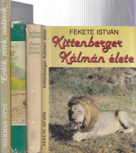 4 db klasszikus magyar vadszatrl szl knyv: Kittenberger Klmn lete + Ahogy elkezddtt... + Alaszkban vadsztam + Erdk, rtek, ndasok