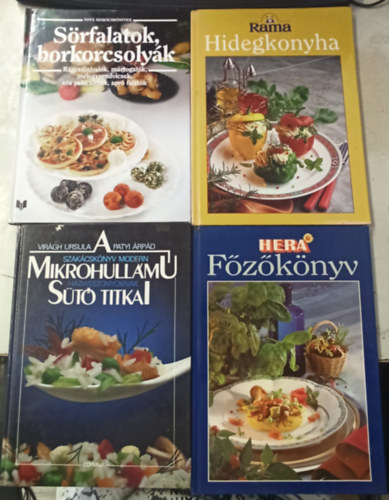 T�bb szerz� - 4 db szak�cs: F�z�k�nyv +Mikrohull�m� h�ziasszonyoknak s�t� titkai +S�rfalatok borkorcsoly�k +Rama-hidegkonyha