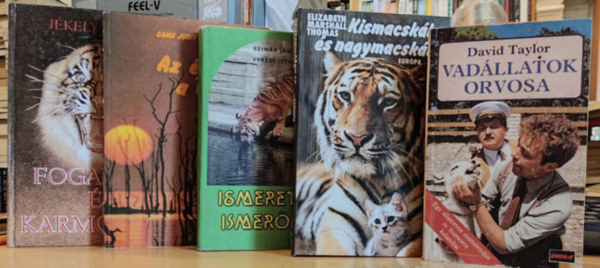 Elizabeth Marshall Thomas, Szink Jnos . Veress Istvn, Gams Judit David Taylor - Jkely Endre Salamon Andrs - 5 db Vadllatok elltsa: Vadllatok orvosa + Kismacskk s nagymacskk + Ismeretlen ismersk + Az jszaka a vadak + Fogakkal s karmokkal