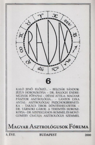 Radix -Magyar Asztrolgusok Fruma 6. (5. vf., 2000.)