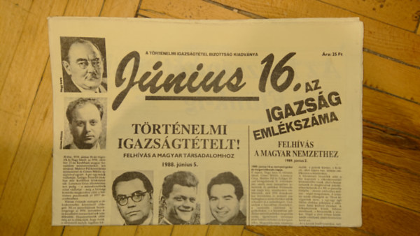 Jnius 16. - Az igazsg emlkszma