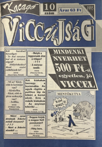 Kacagó Viccújság 1995/10. szám