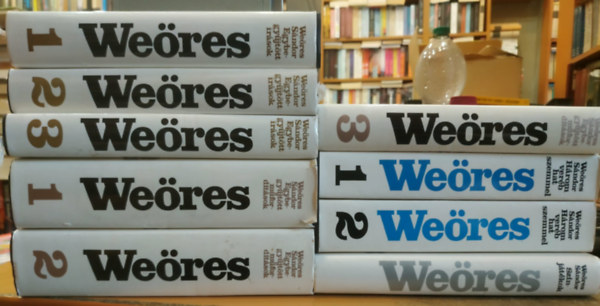 We�res S�ndor k�nyvek (9 k�tet): Sz�nj�t�kok; Egybegy�jt�tt �r�sok I-III.; Egybegy�jt�tt m�ford�t�sok I-III.; H�rom ver�b hat szemmel I-II.