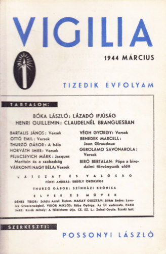 Possonyi Lszl  (szerk.) - Vigilia 1994 mrcius (X. vf.)