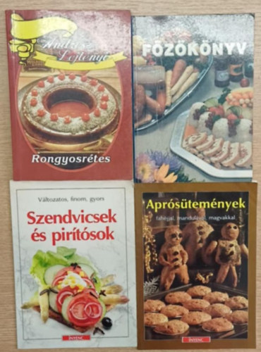 Lejtnyi-Waldhauser, K. Tth Klra , Maren Bustorf-Hirsch V. Andresz (szerk.) - 4 db szakcsknyv: Rongyosrtes - Fzknyv - Szendvicsek s pirtsok - Aprstemnyek