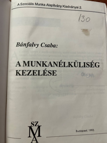 Bnfalvy Csaba - A munkanlklisg kezelse