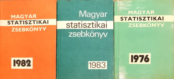 3 db Magyar statisztikai zsebkönyv: 1976, 1982, 1983
