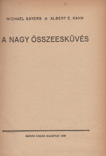 M.Sayers-A.E.Kahn - A nagy sszeeskvs.