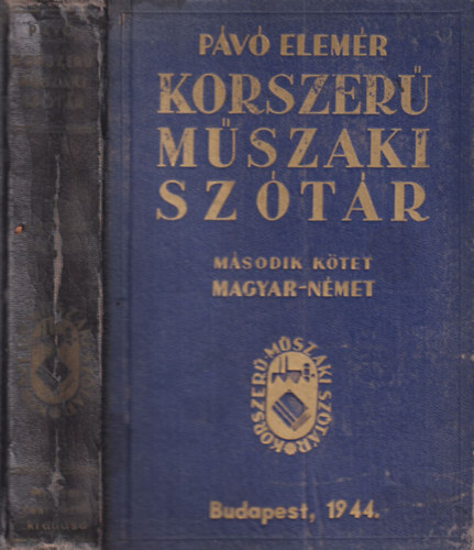 Pv Elemr - Korszer mszaki sztr II. Magyar-nmet rsz