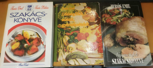 Turós Emil és Lukács - 3 db Turós szakácskönyv: A mi szakácskönyvünk (Turós Emil és Lukács Szakácskönyve) + Gyorsételek szakácskönyve + Zöldségfélék, saláták, gyümölcsételek