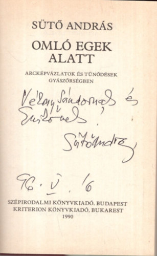 S�t� Andr�s - Oml� egek alatt - Dedik�lt