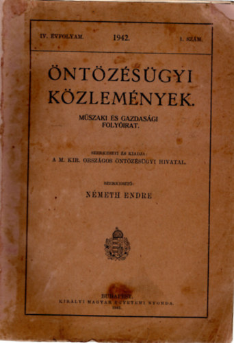 Nmeth Endre - ntzsgyi Kzlemnyek - Mszaki s gazdasgi folyirat 1942.1. sz.