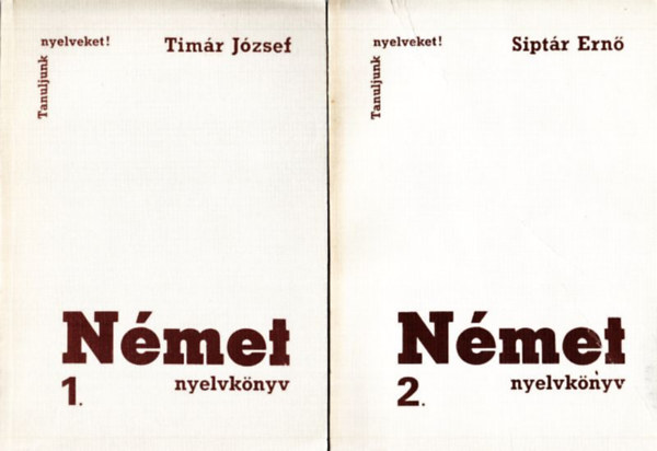 T�m�r J�zsef - N�met nyelvk�nyv I-II.