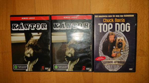 Chuck Norris, Nemere L�szl� - 3 DVD f�szerepben kuty�kkal: Top  Dog, K�ntor 1-2.