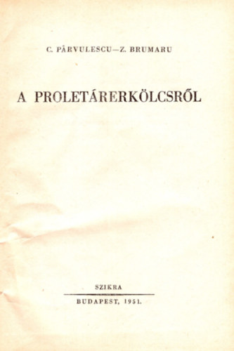 Z. Brumaru C. Prvulescu - A proletrerklcsrl