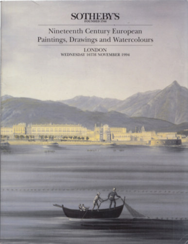 Sotheby's London - Nineteenth Century European Paintings, Drawings and Watercolour (London Wednesday 16th November 1994.)