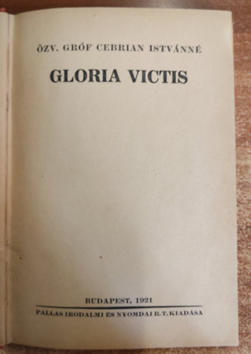 zv. grf Cebrian Istvnn - Gloria victis