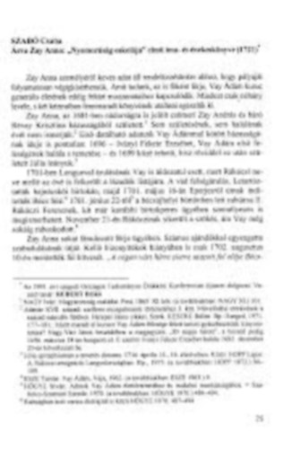 Szab� Csaba - �rva Zay Anna "Nyomor�s�g oskol�ja" c�m� ima- �s �nekesk�nyve (Lymbus f�zetei)