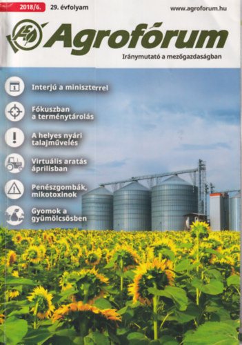 Dr. Bakonyi István, Dr. Birkás Márton Árendás Tamás - 2 db Agrofórum 2018/5-6. szám