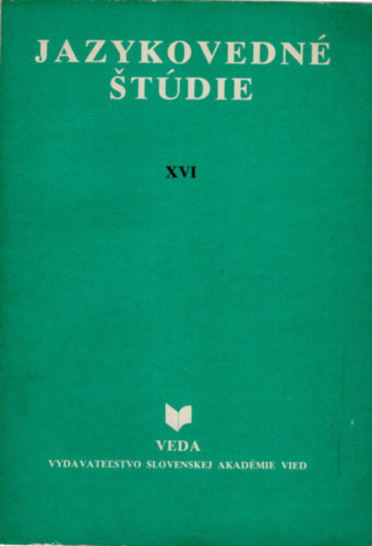 Univ. Prof. PhDr. Jozef Ruzicka - Jazykovedn stdie XVI