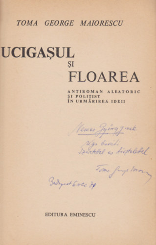 Toma George Maiorescu - Ucigasul si floarea (Dedik�lt)