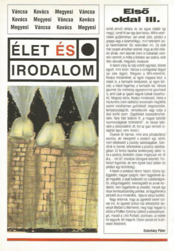 Kovcs-Megyesi-Vncsa - let s Irodalom Els oldal III.