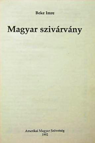 Beke Imre - Magyar szivrvny