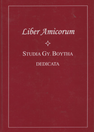 Studia Gy. Boytha - Dedicata